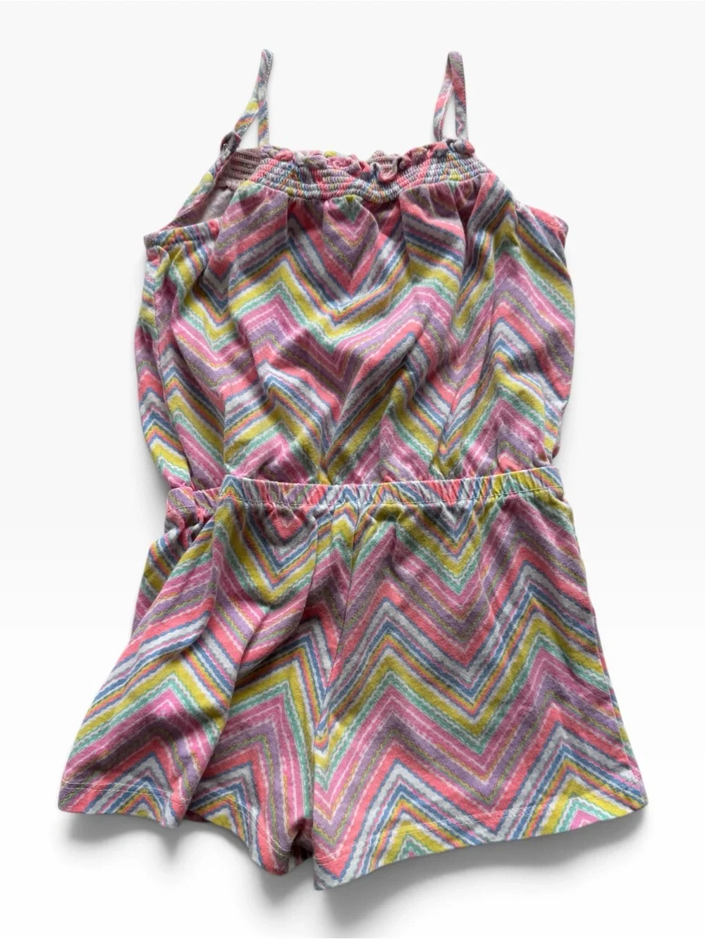 OshKosh B'gosh Chevron Romper - Pink, Yellow, Blue